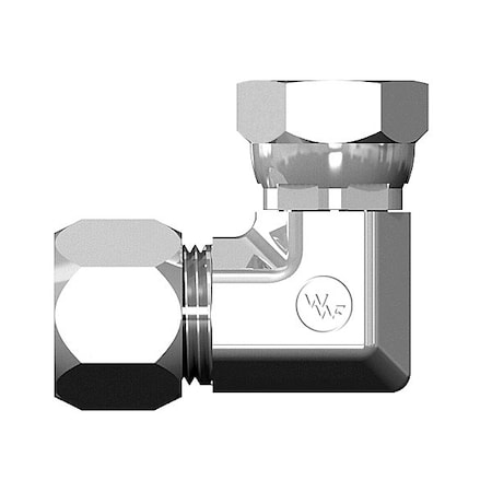 World Wide Fittings Flareless 90 Degree Swivel Elbow Stainless Steel C6500X04X04SS